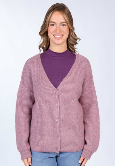 Strickjacke Jule  - dusty orchid