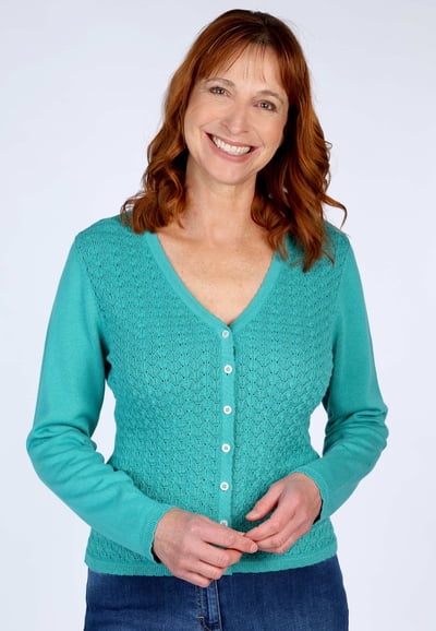 Strickjacke Amily  - smaragd
