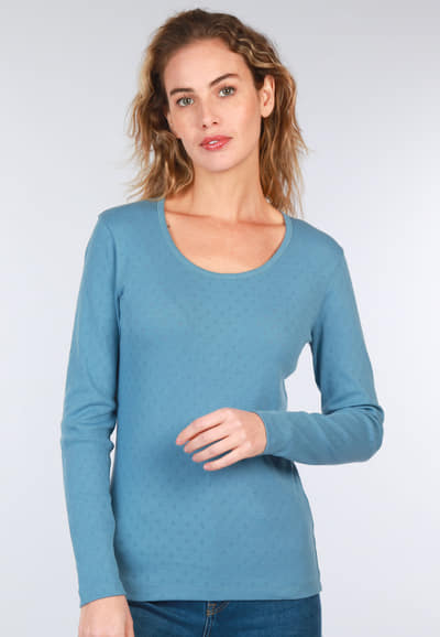 Langarmshirt Malin  - swedish blue