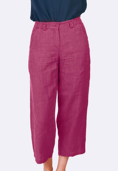 Leinenhose Annalotti - raspberry