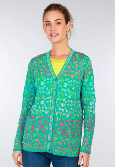Strickjacke Christi millefleur - atlantis