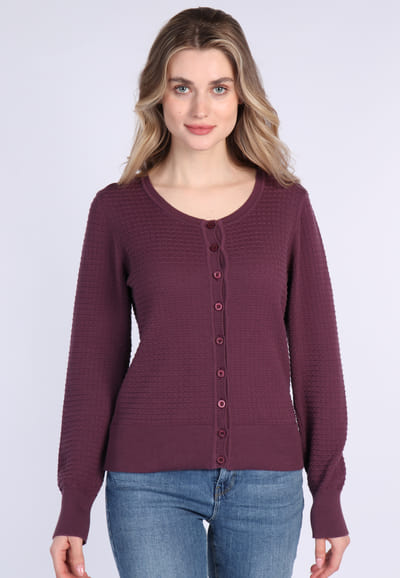 Strickjacke Manon - plum