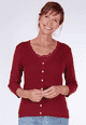 knitted cardigan Amy - burgundy