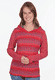 Strickpullover Minni tulip bow - rubin