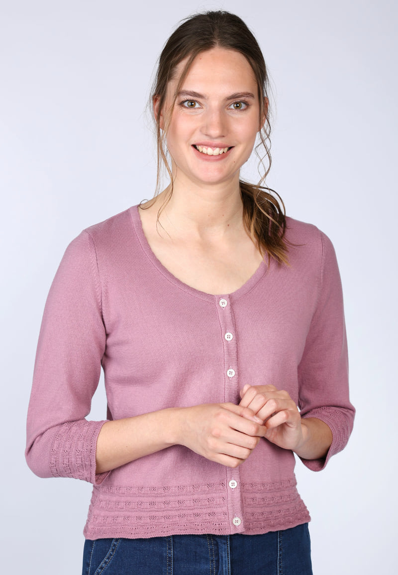 Strickjacke Liselotte - dusty orchid