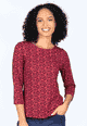 3/4-Shirt Zoala little flower  - deep purple