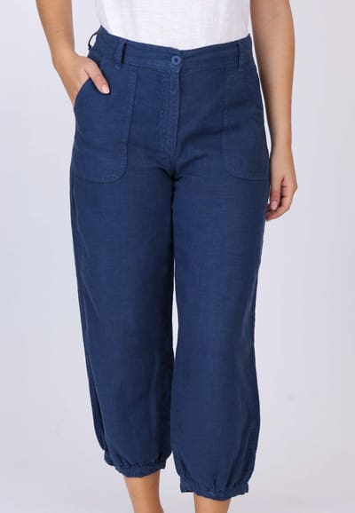 Hose Evieana linen  - indigo
