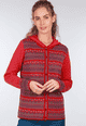 Strickjacke Freya tulip bow - rubin