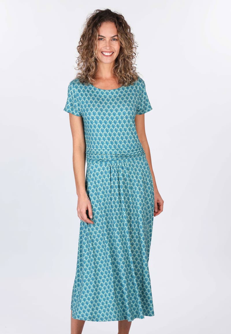 Kleid Malind Tulip Bow - turquoise