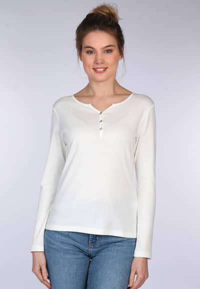 Langarmshirt Denja - ivory