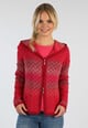 Strickjacke Katleen fantasy - rubin