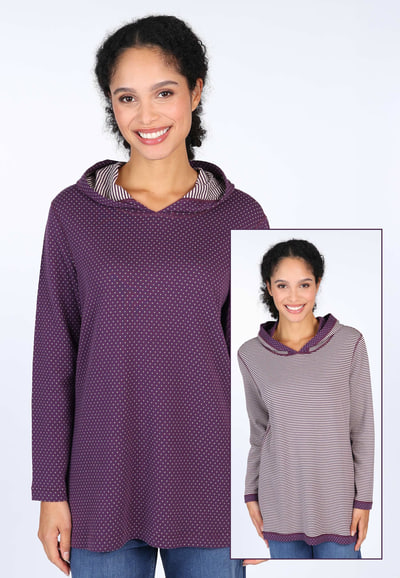 Wendepullover Heidita Mini  - deep purple