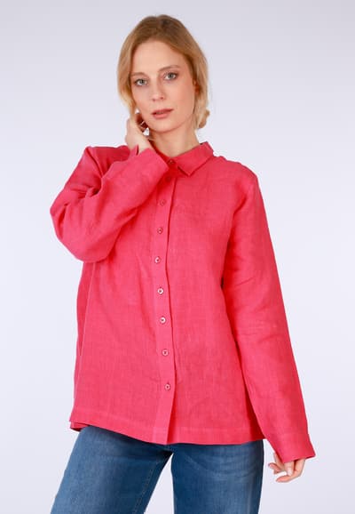 Leinenbluse Felka - pink