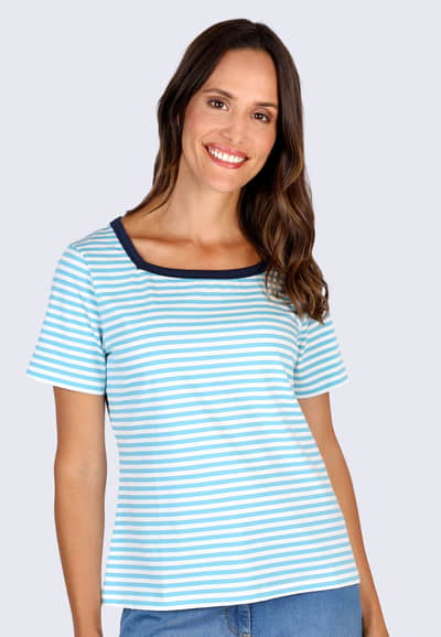 T-Shirt Svenja stripes - reef