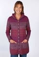 Strickmantel Annika  - plum