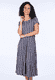 Kleid Malind flower vine - navy