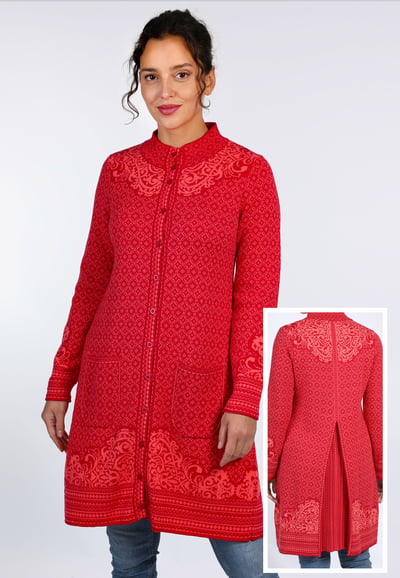 Strickmantel Maite - rubin