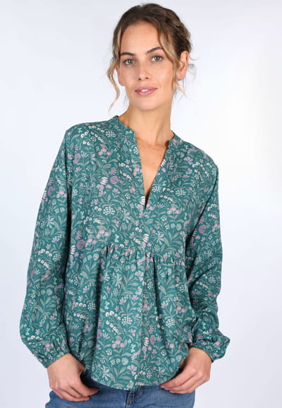 Bluse Savanna  - bottle green