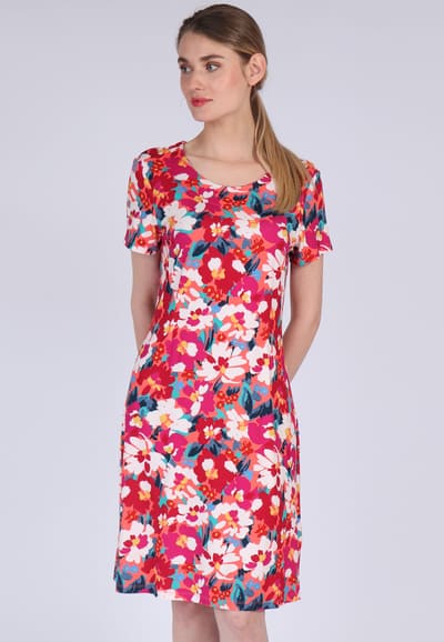 Kleid Jolie summer bouquet - peach