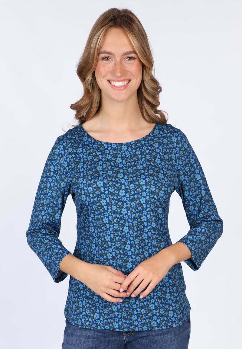 3/4-Shirt Zoala little flower - indigo