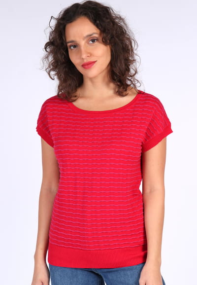 Strickshirt Aivy - rubin