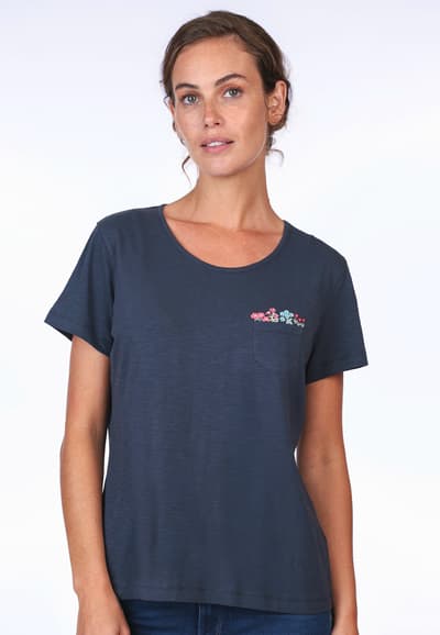 T-Shirt Laleli embro - navy
