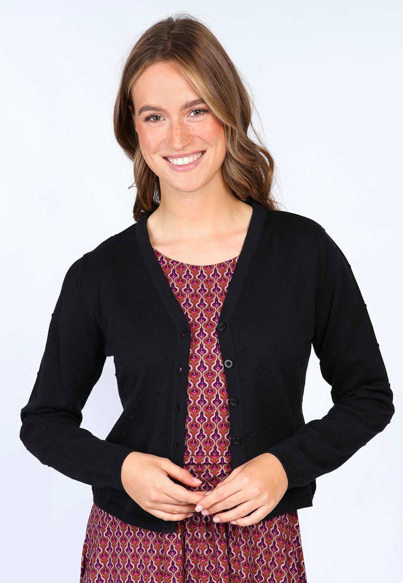 Strickjacke Valea - black