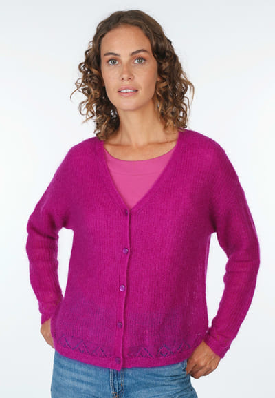 Strickjacke Juleni - raspberry