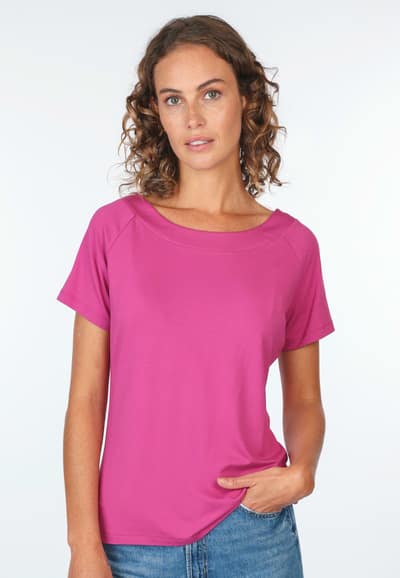 T-Shirt Zoe solid - raspberry