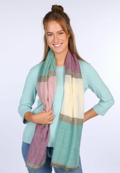 Tuch Nelina stripes - lavender
