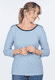 3/4 Arm-Shirt Daria  - swedish blue