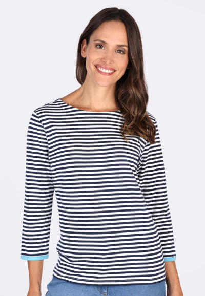 3/4-Arm-Shirt Beantine stripes - navy