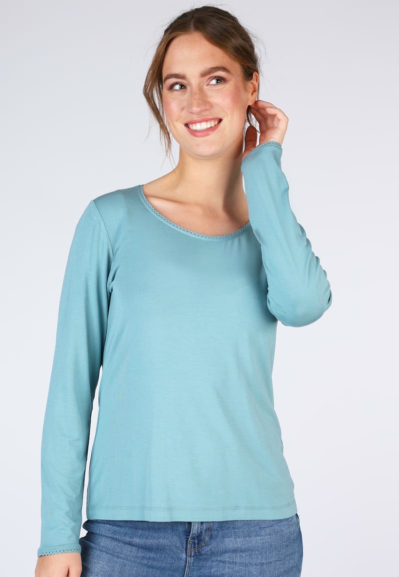 Langarmshirt Philia - blue pearl