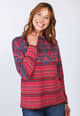 Strickpullover Flekkina  - wine