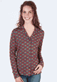 Bluse Celeste retro flower - purple