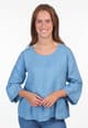Leinenbluse Dafna - swedish blue