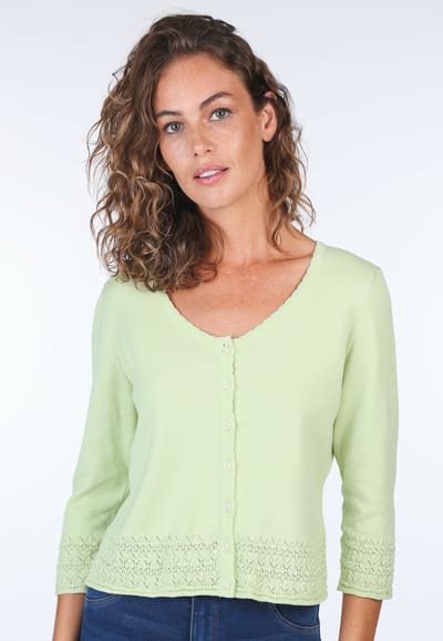 Strickjacke Liselotte - lime
