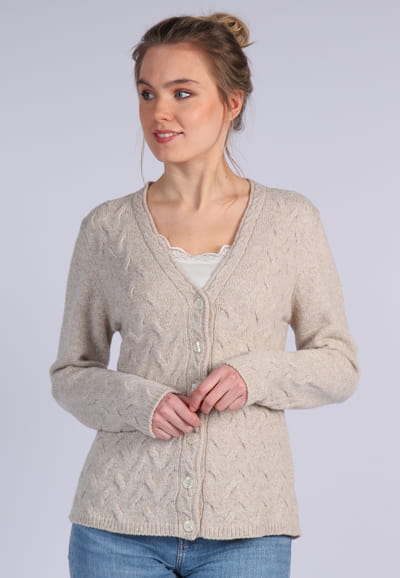 Strickjacke Beris - sand