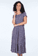 Kleid Malind flower vine - navy