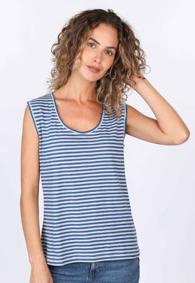 Top Cinnia stripe - ink