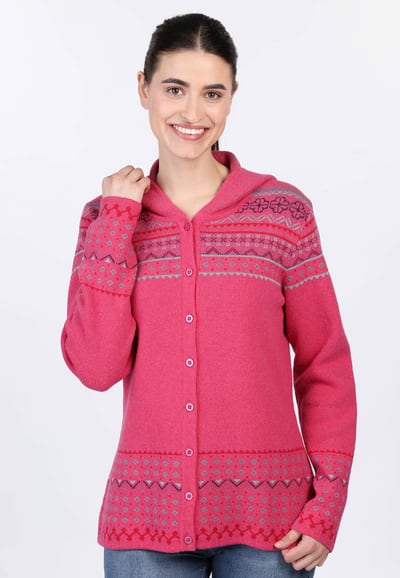 Strickjacke Katleen Lambswool  - pink