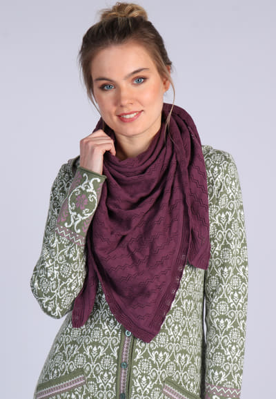 Dreieckstuch Lisa - plum