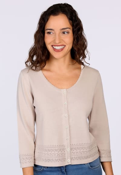 Strickjacke Liselotte  - dune