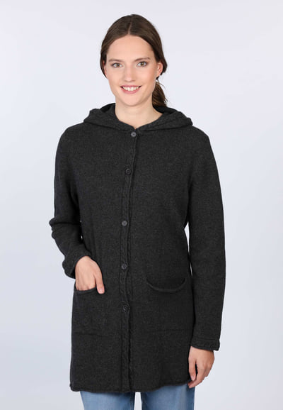 Strickmantel Alesia  - ebony