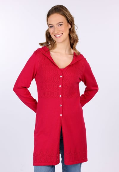 Strickmantel Brenda  - cerise