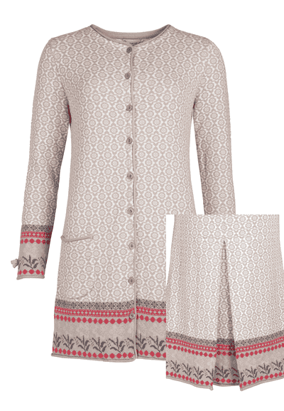 Strickmantel Marjatta Flower - sand