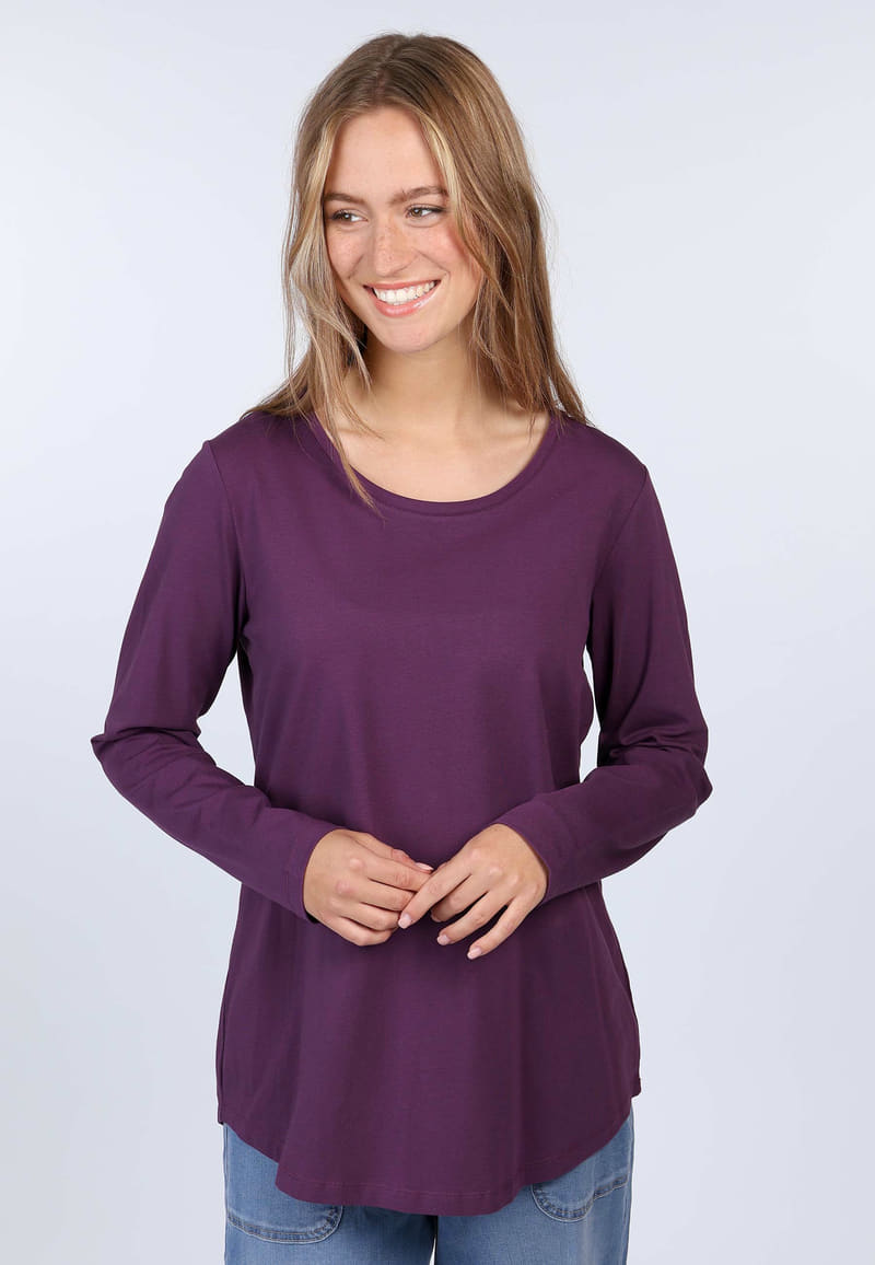Langarmshirt Nore - deep purple