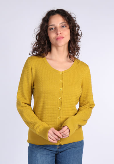 Strickjacke Manon - dark yellow