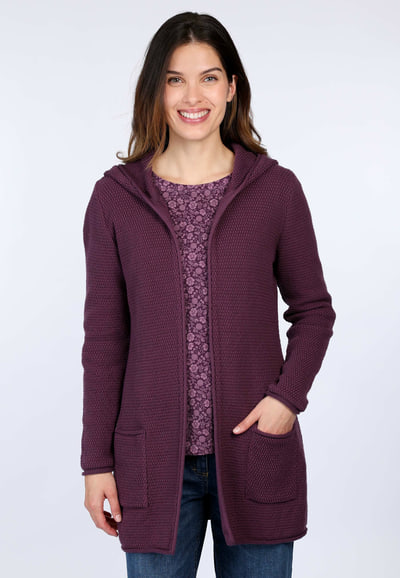 Strickjacke Uta  - deep purple