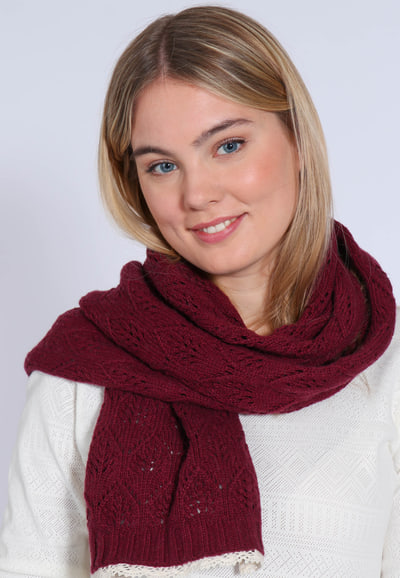Strickschal Safira - burgundy